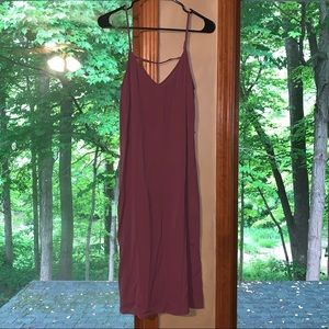 Maroon midi dress